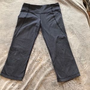 Lululemon pinstripe capris